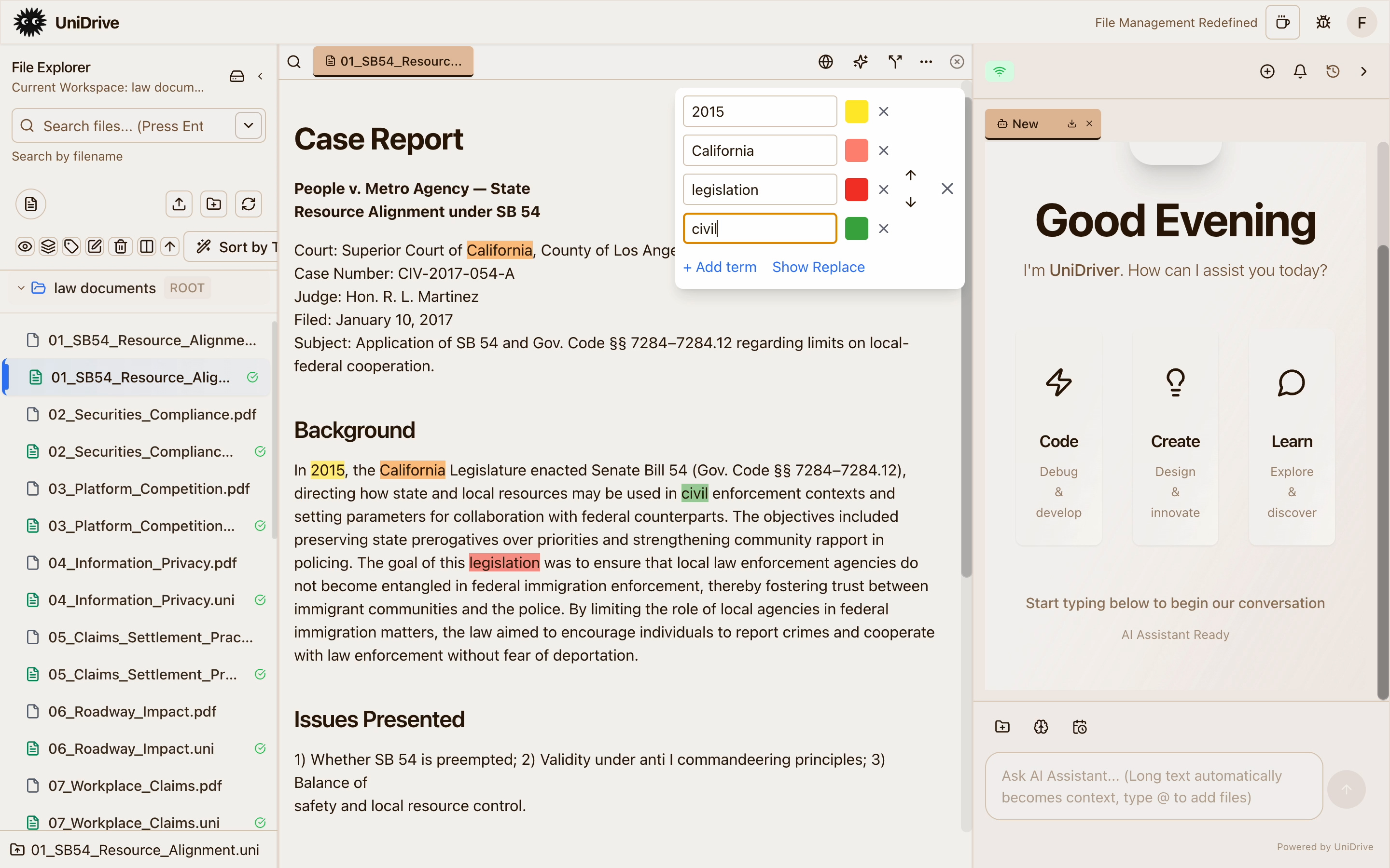 Multi-highlight Analysis