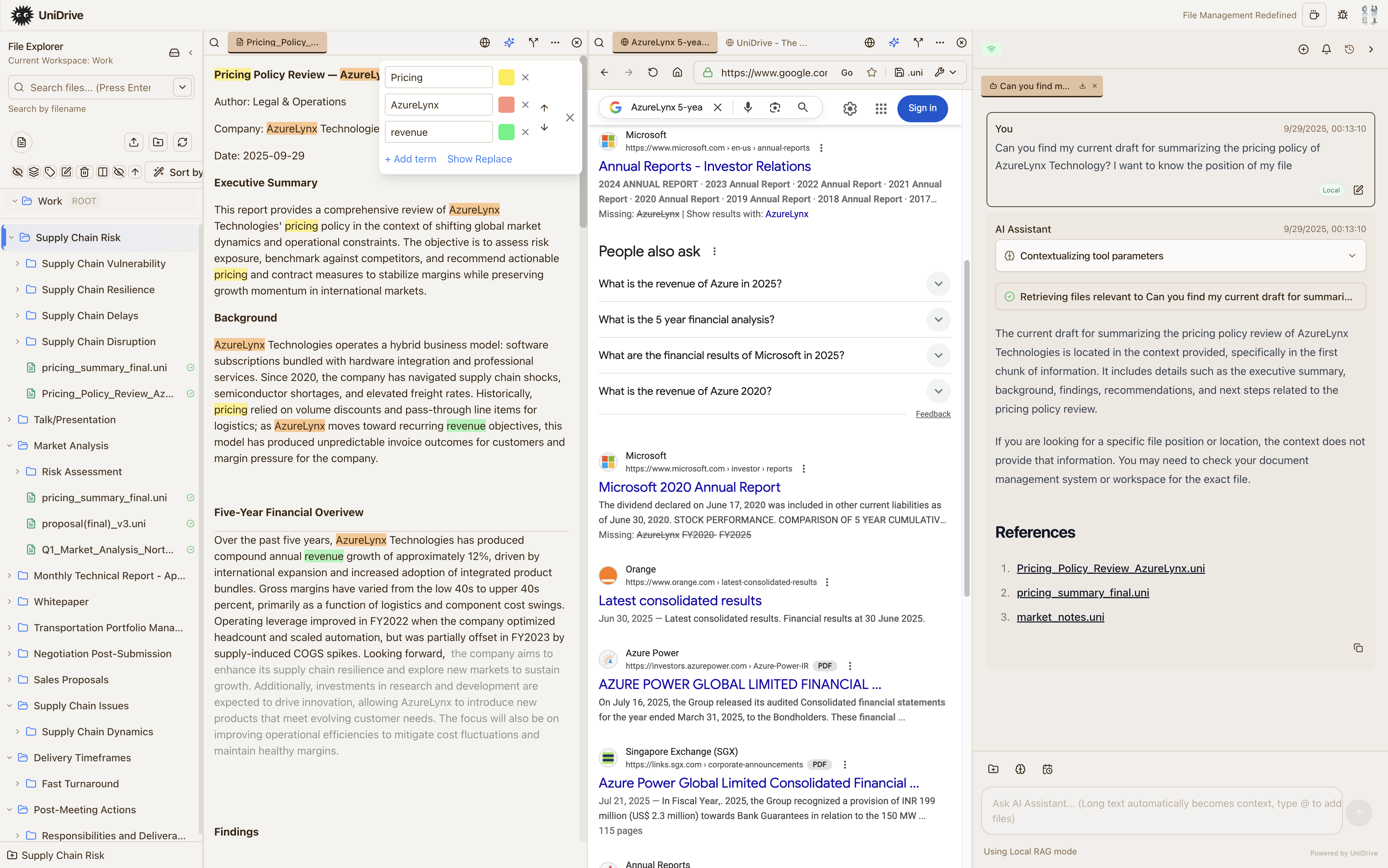 UniDrive Interface Overview